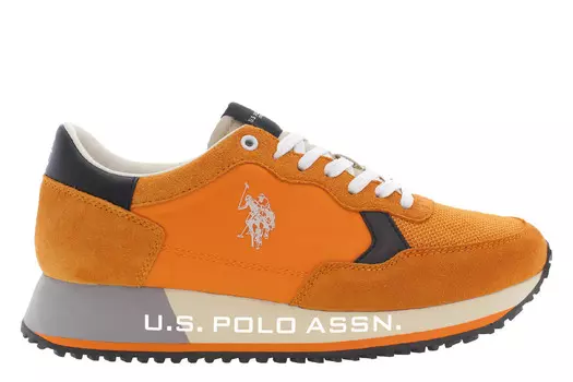 Кроссовки с вырезом US Polo Assn, оранжевый