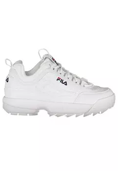 Кроссовки с вышитым логотипом и контрастными деталями Fila, белый