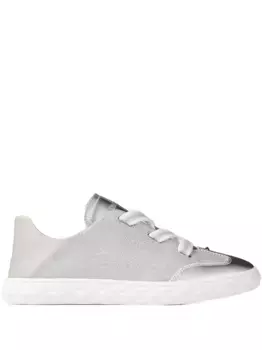 Кроссовки с вышитым логотипом JIMMY CHOO, серебяный