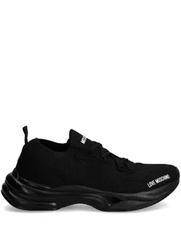 Кроссовки с вышитым логотипом Love Moschino, черный