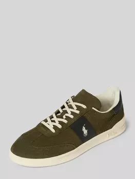 Кроссовки с вышитым логотипом, модель «AERA» Polo Ralph Lauren, оливковый