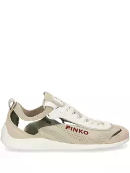 Кроссовки с вышитым логотипом PINKO, нейтральный