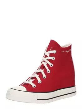 Кроссовки с высоким берцем CONVERSE CHUCK TAYLOR ALL STAR WEDGE, цвет Dark red