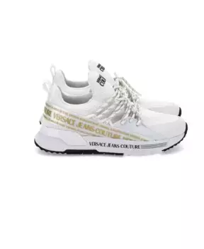 Кроссовки с золотым логотипом Versace, белый