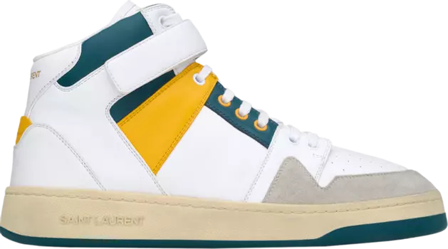 Кроссовки Saint Laurent Lax 'White Yellow Ottanium', белый