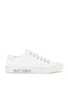 Кроссовки Saint Laurent Malibu Low Top, цвет Optic White