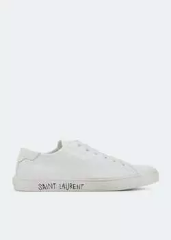 Кроссовки SAINT LAURENT Malibu sneakers, белый