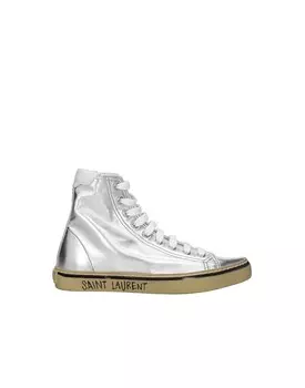 Кроссовки Saint Laurent, серебро