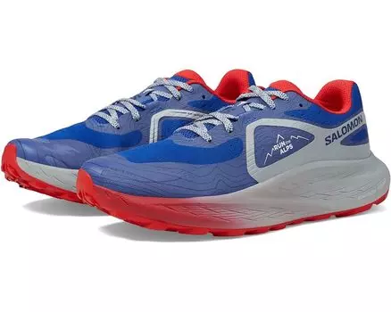 Кроссовки Salomon Glide Max Tr Run The Alps, цвет Surf The Web/Quarry/High-Risk Red