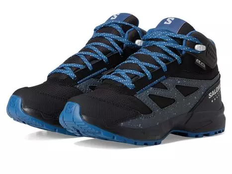 Кроссовки Salomon Kids Outway Mid Climasalomon Waterproof, цвет Black/Dark Blue/Turbulence