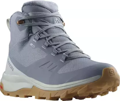 Кроссовки Salomon "OUTSNAP CLIMASALOMON WATERPROOF", водонепроницаемые, серый