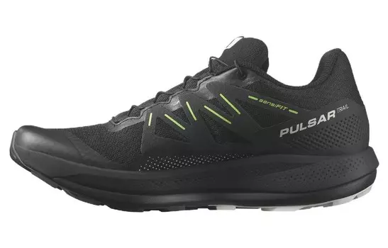 Кроссовки SALOMON Pulsar Trail 'Black Green Gecko', черный