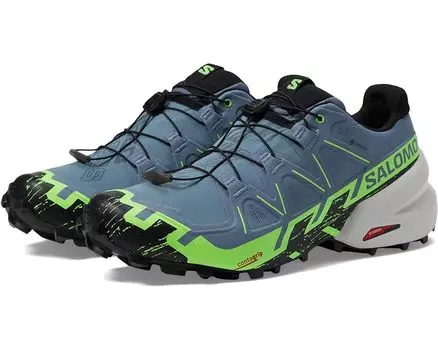 Кроссовки Salomon Speedcross 6 GTX, цвет Flint Stone/Green Gecko/Black