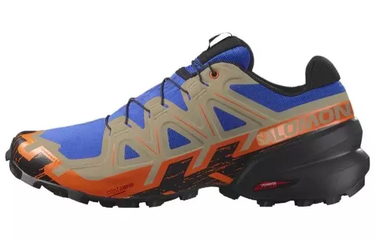 Кроссовки SALOMON Speedcross 6 'Lapis Blue Scarlet Ibis', синий/серый