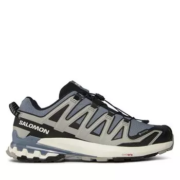 Кроссовки Salomon Xa Pro 3D V9 GORE-TEX L47270600 Flint Stone/Black/Ghost Gray, синий