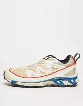 Кроссовки Salomon XT-6 Expanse в миндально-кремовом и эгейском синем цветах
