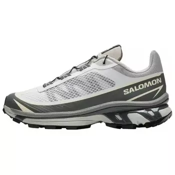 Кроссовки SALOMON XT-6 Lifestyle Shoes Unisex Low-top Roland Gray/White/Gray, белый