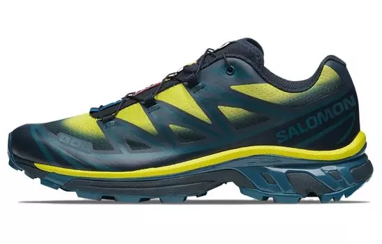 Кроссовки SALOMON XT-6 Skyline Carbon Sunny Lime, синий/желтый