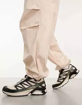Кроссовки Salomon XT-Pathway Goretex цвета хаки и бежевого цвета