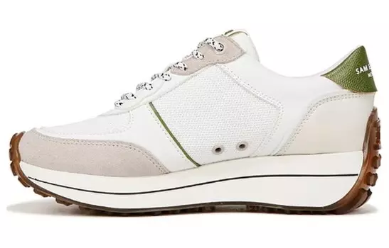 Кроссовки SAM EDELMAN Lifestyle Shoes Women's Low-top White/Gray/Green, белый/серый/зеленый