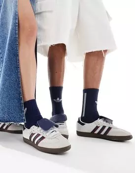 Кроссовки Samba LT белого и темно-синего цветов adidas Originals