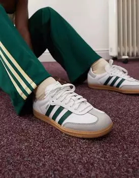 Кроссовки Samba OG белого и зеленого цвета adidas Originals