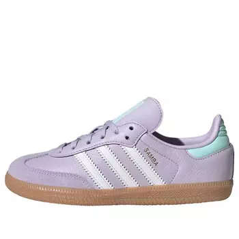 Кроссовки samba og 'silver dawn aqua' Adidas, серебряный