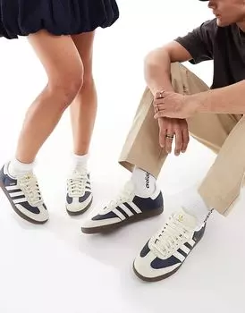 Кроссовки Samba OG темно-синего и кремового цветов adidas Originals
