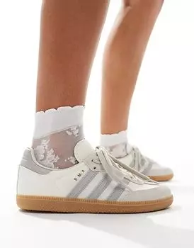 Кроссовки Samba OG в кремово-белом и сером цветах adidas Originals