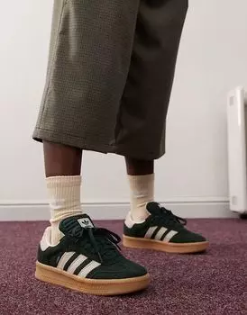 Кроссовки Samba XLG темно-зеленого и белого цвета adidas Originals