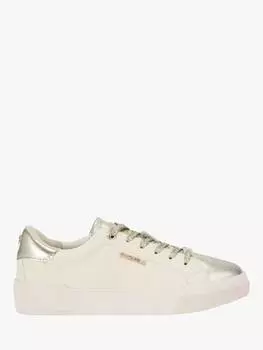 Кроссовки santiana с металлическими панелями Carvela, цвет Cream/Gold