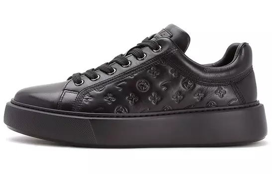 Кроссовки Satchi Skateboarding Shoes Men Low-top Black, черный