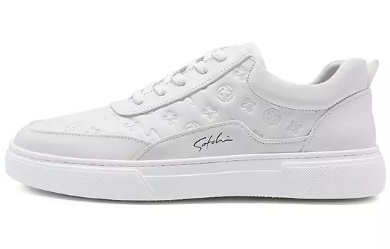 Кроссовки Satchi Skateboarding Shoes Men Low-top White, белый