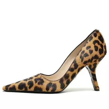 Кроссовки satin pumps 'leopard' Prada, черный