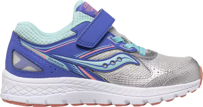 Кроссовки Saucony Cohesion 14 A/C Big Kid Silver Periwinkle, серебряный