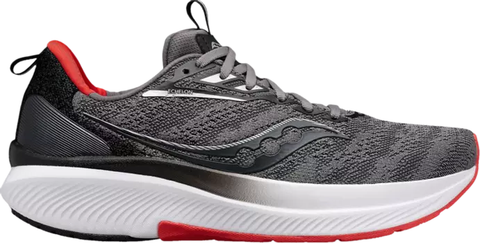 Кроссовки Saucony Echelon 9 Wide Charcoal Red Sky, серый