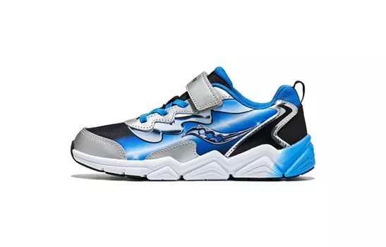 Кроссовки saucony Flash 3.0 A/C Big Kid 'Black Blue Chrome', синий