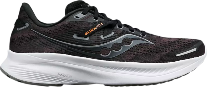 Кроссовки Saucony Guide 16 Wide Black Orange White, черный