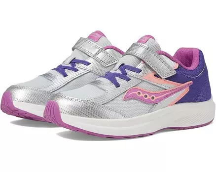 Кроссовки Saucony Kids Cohesion KDZ A/C Sneakers, цвет Purple/Silver/Pink