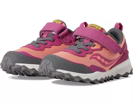 Кроссовки Saucony Kids Peregrine Shield KDZ A/C Sneakers, цвет Berry/Coral