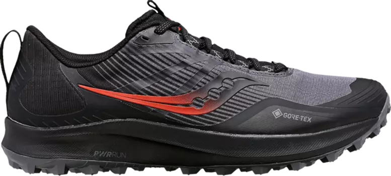Кроссовки Saucony Peregrine 12 GORE-TEX Charcoal Red, черный