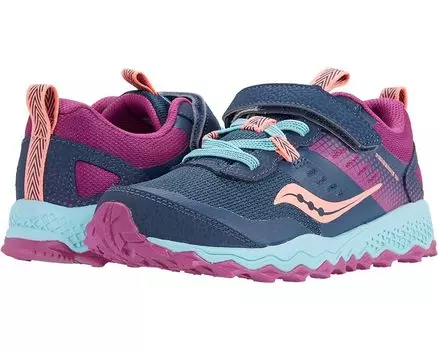Кроссовки Saucony S-Peregrine 10 Shield A/C, цвет Navy/Purple/Turquoise