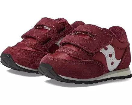 Кроссовки Saucony Saucony Originals Kids Jazz Hook & Loop Sneaker(Toddler/Little Kid), цвет Burgundy/White