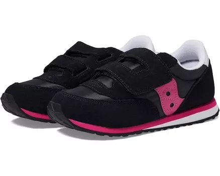 Кроссовки Saucony Saucony Originals Kids Jazz Hook & Loop Sneaker(Toddler/Little Kid), цвет Black/Pink