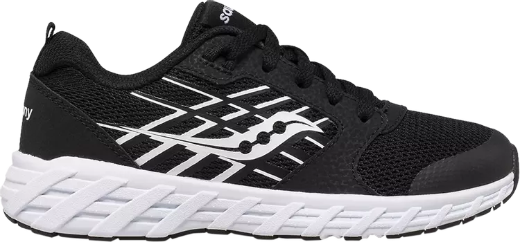 Кроссовки Saucony Wind 2.0 Lace Big Kid Black White, черный