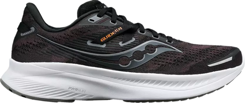 Кроссовки Saucony Wmns Guide 16 Wide Black Orange White, черный