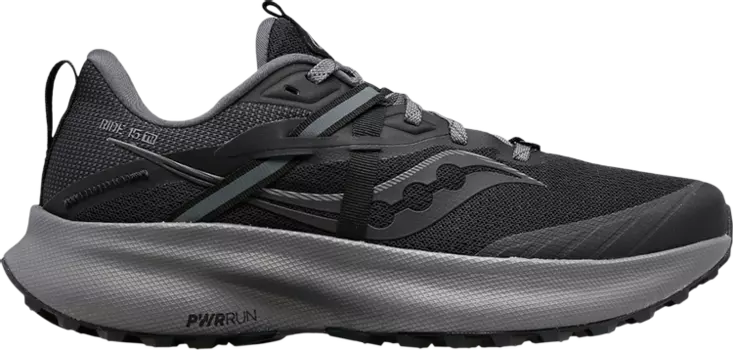 Кроссовки Saucony Wmns Ride 15 TR Black Charcoal, черный