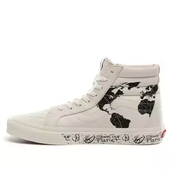 Кроссовки save our planet x sk8-hi reissue 'white black' Vans, белый