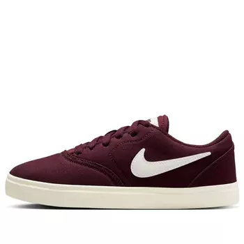 Кроссовки sb check canvas 'burgundy crush' Nike, бургундия