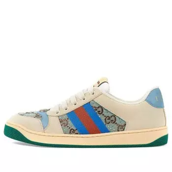 Кроссовки screener gg logo sneakers 'beige blue' Gucci, коричневый